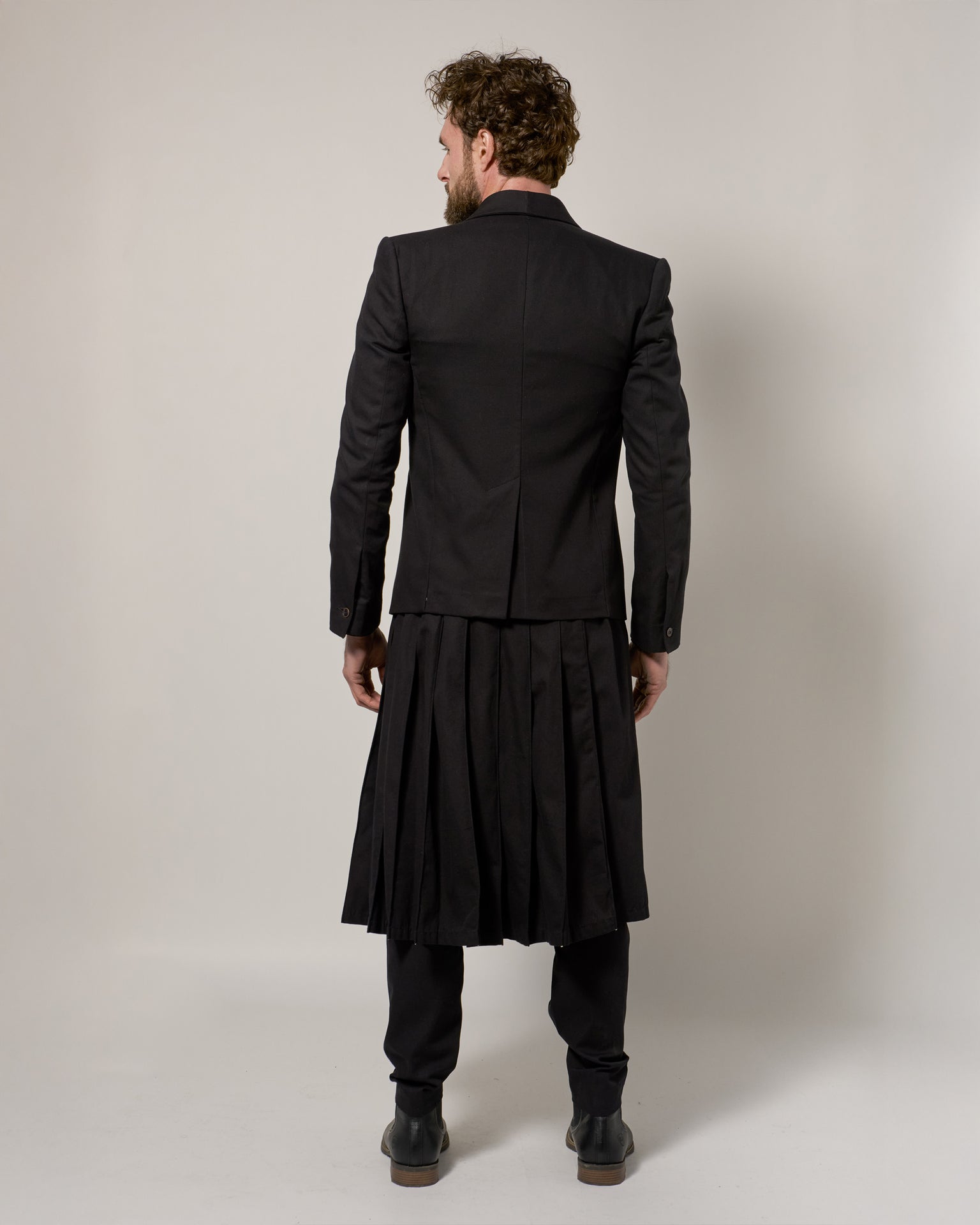 TUXEDO COLLAR BLAZER IN COTTON