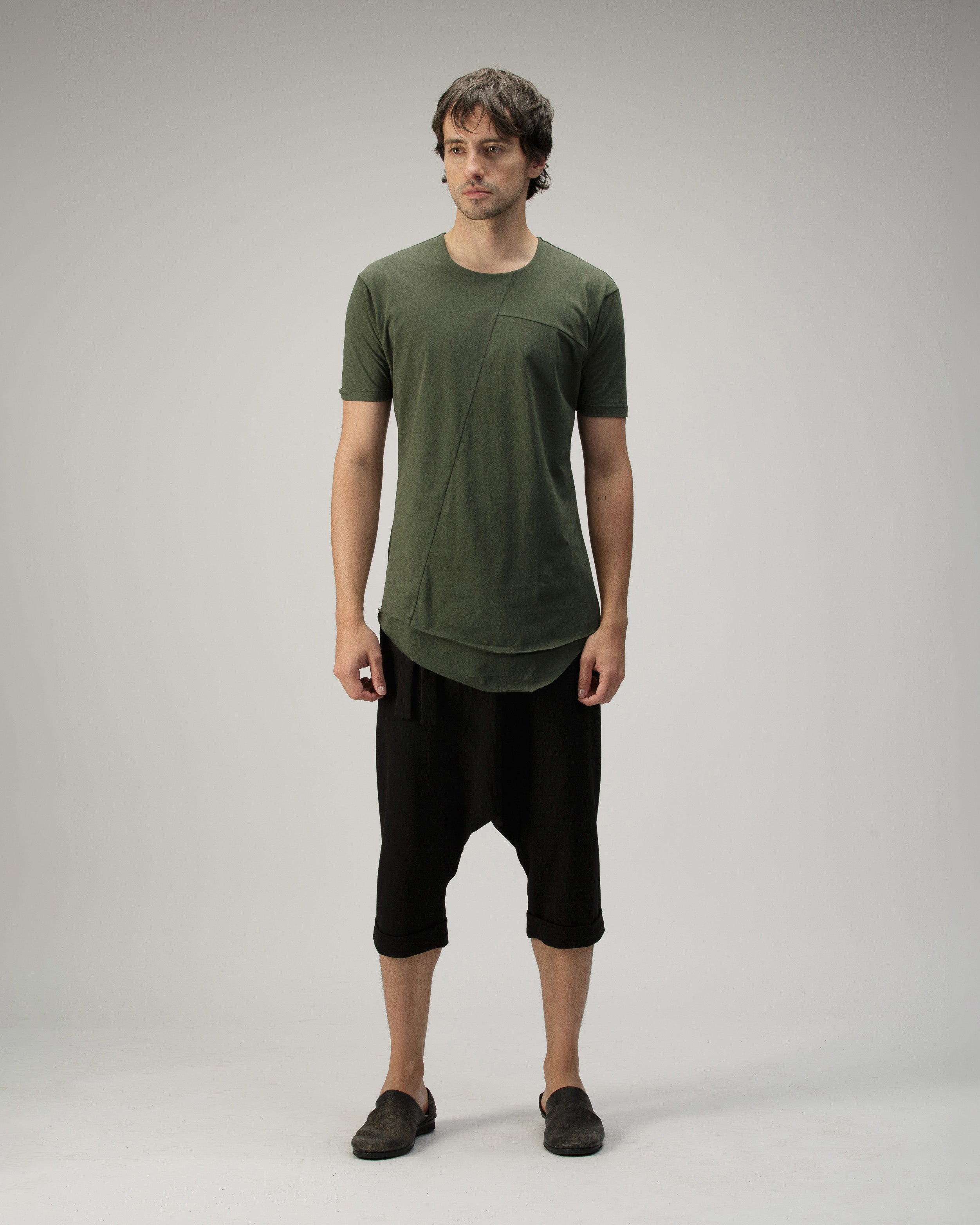GREEN DOUBLE LAYER T-SHIRT