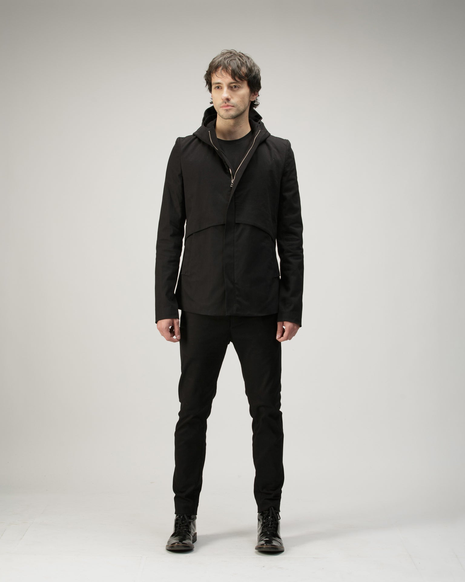 DIAPHRAGM HOODED JACKET IN COTTON