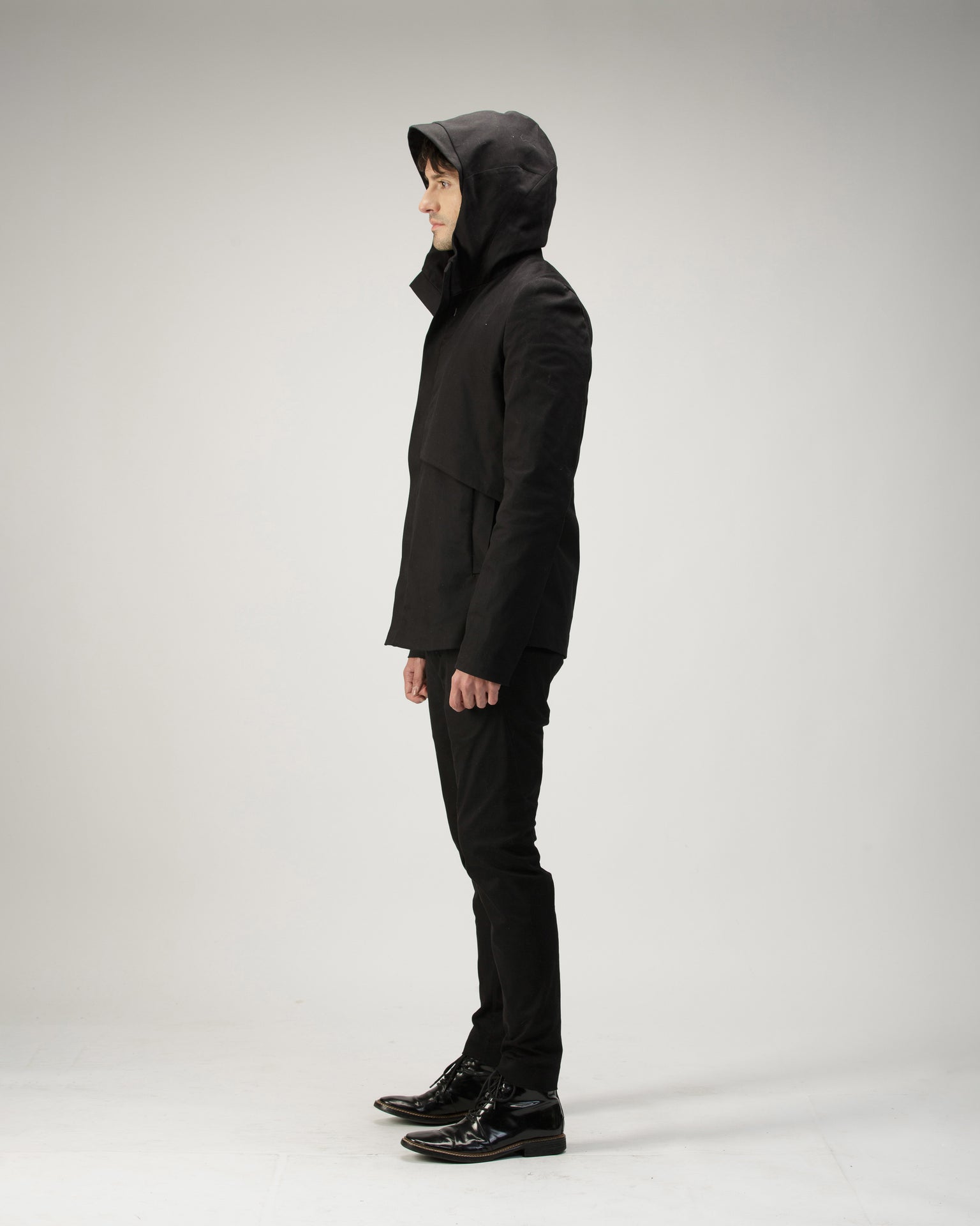 DIAPHRAGM HOODED JACKET IN COTTON