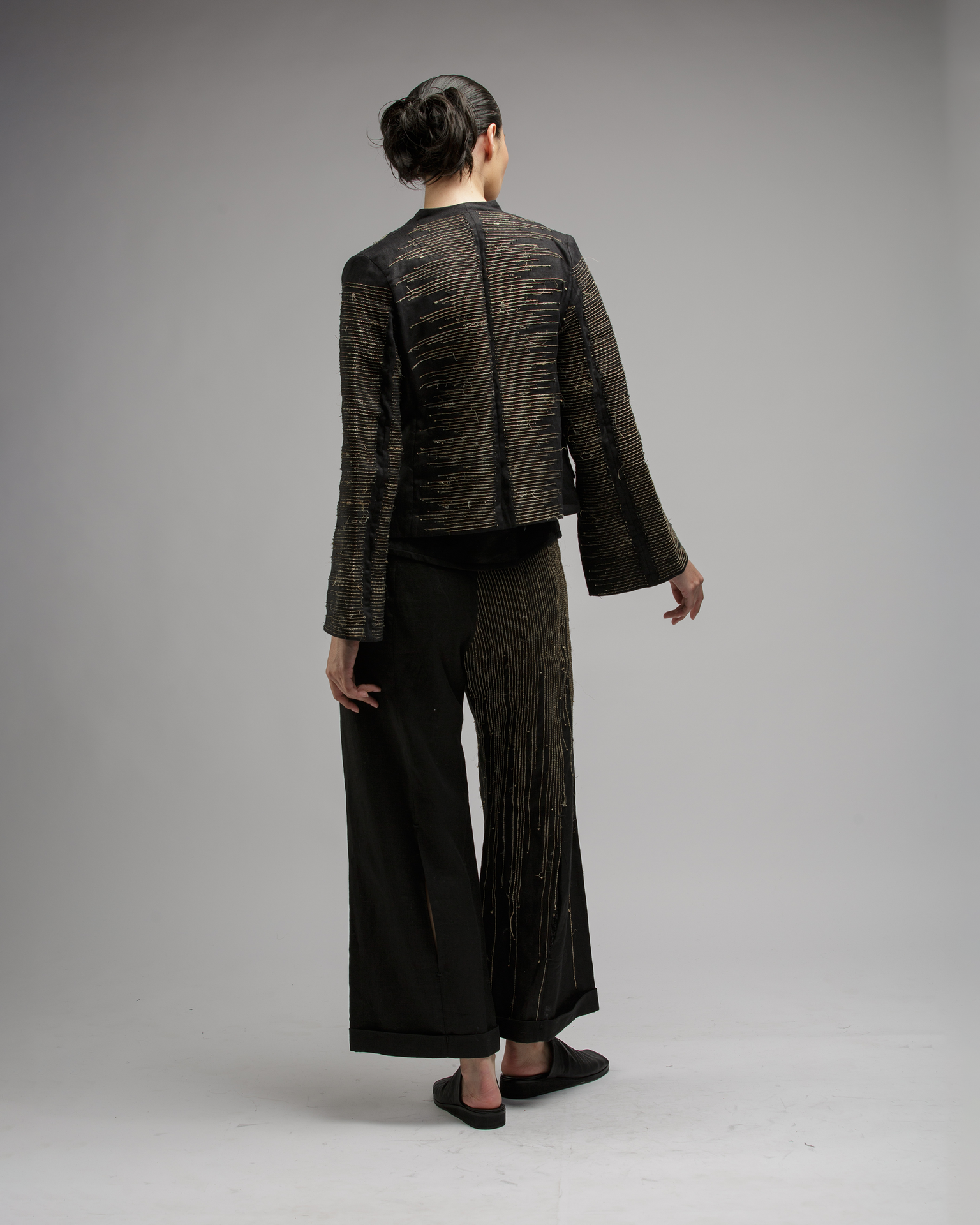 TIGER EMBROIDERED JACKET IN LINEN