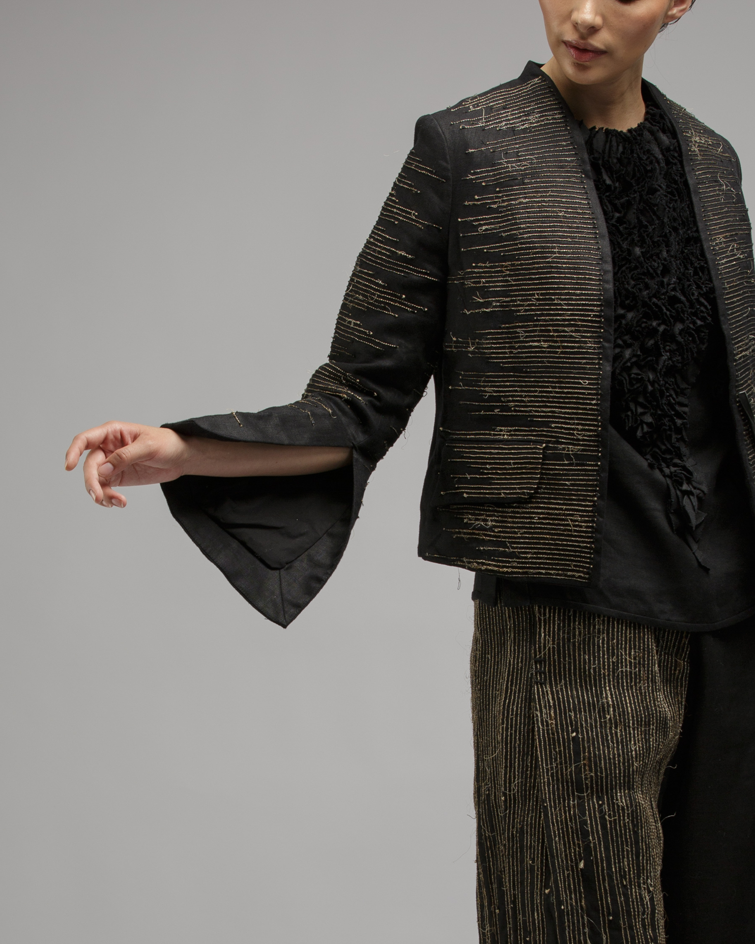 TIGER EMBROIDERED JACKET IN LINEN