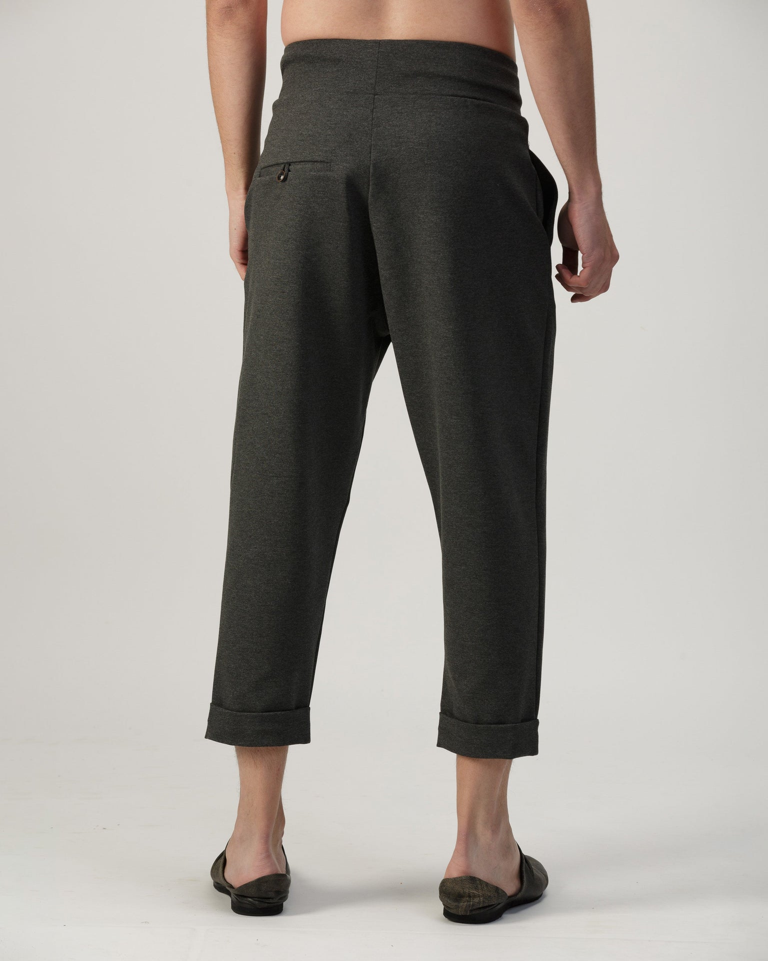 RELAXED CROSSED HAREM PANTS IN COTTON