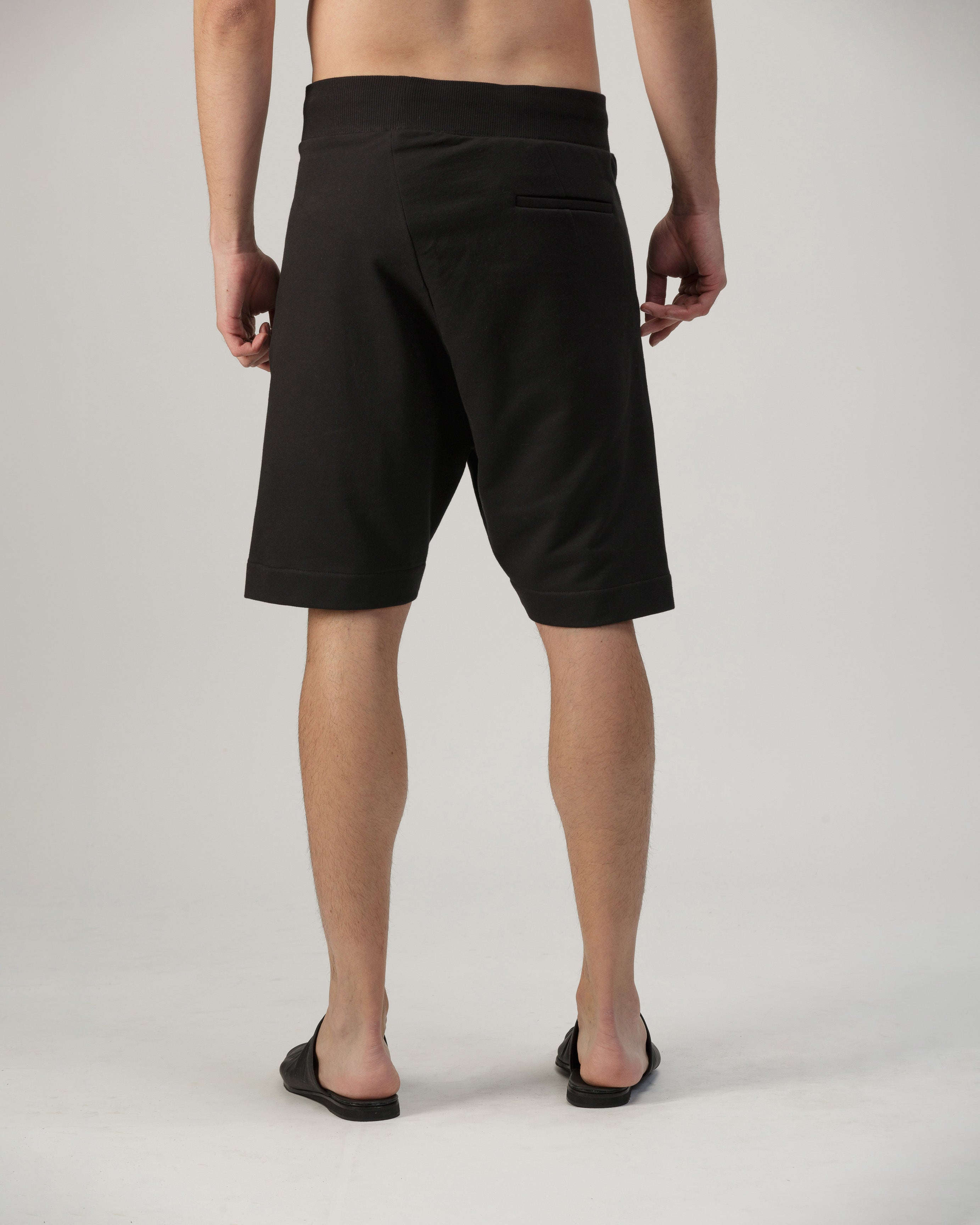BLACK DIAGONAL SHORTS