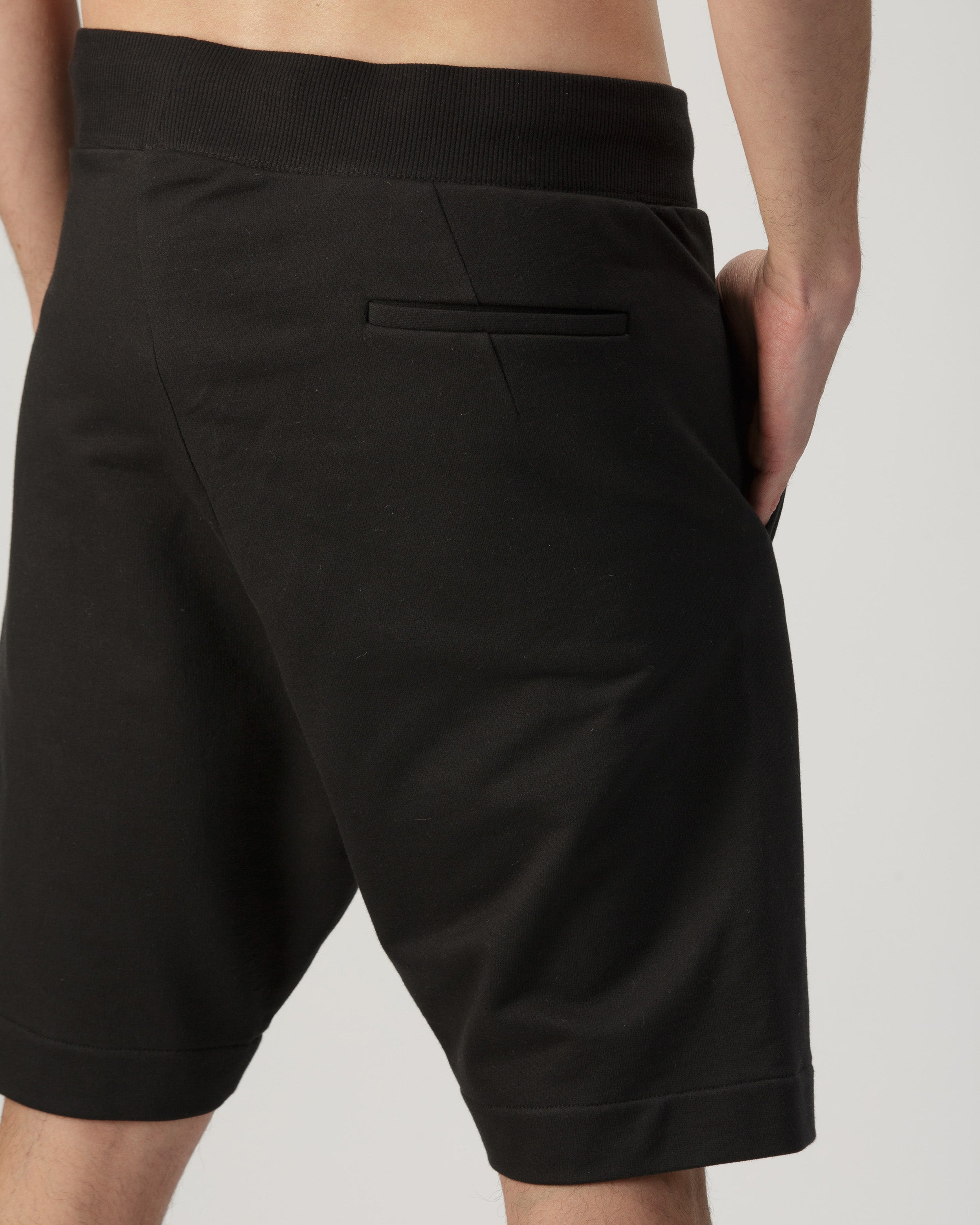 BLACK DIAGONAL SHORTS