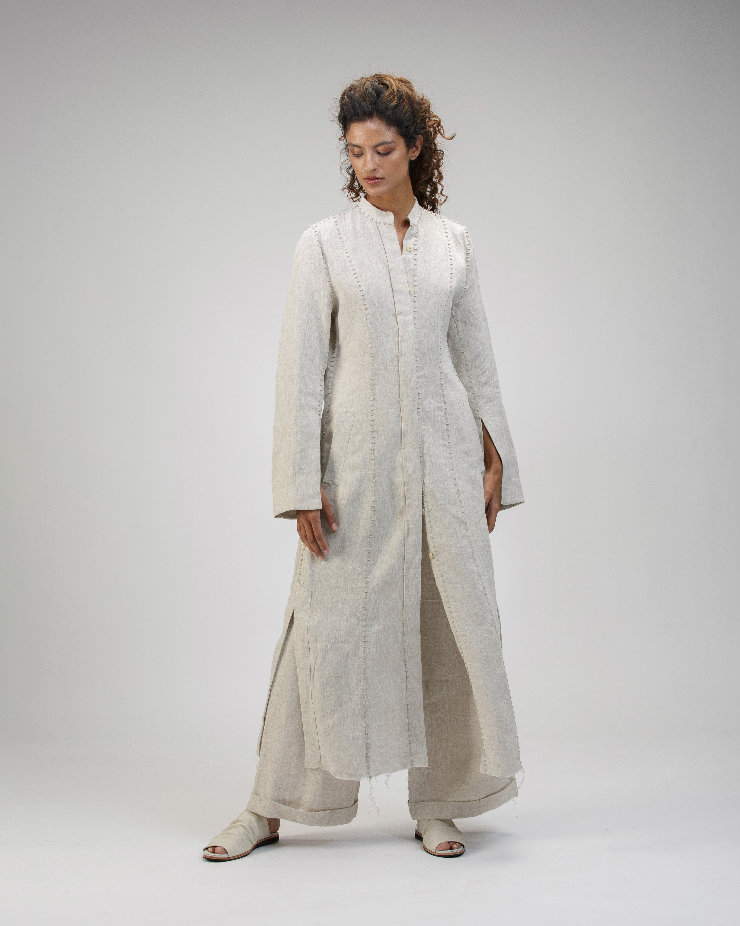 OAT FEMENINE HANDSTITCHED LONG SHIRT
