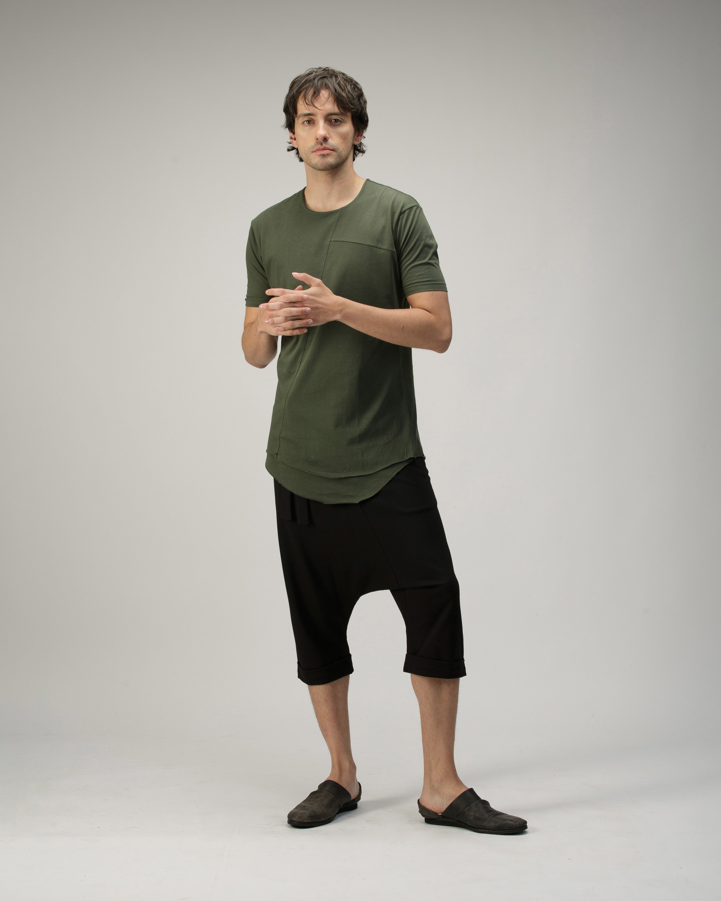 GREEN DOUBLE LAYER T-SHIRT