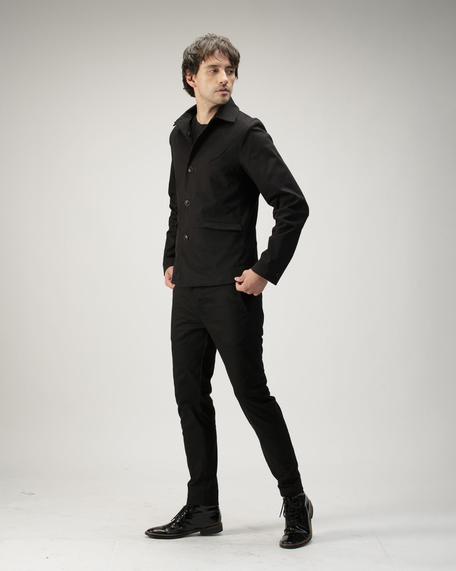 FIVE POCKET STRUCTURED JACKET IN COTTON