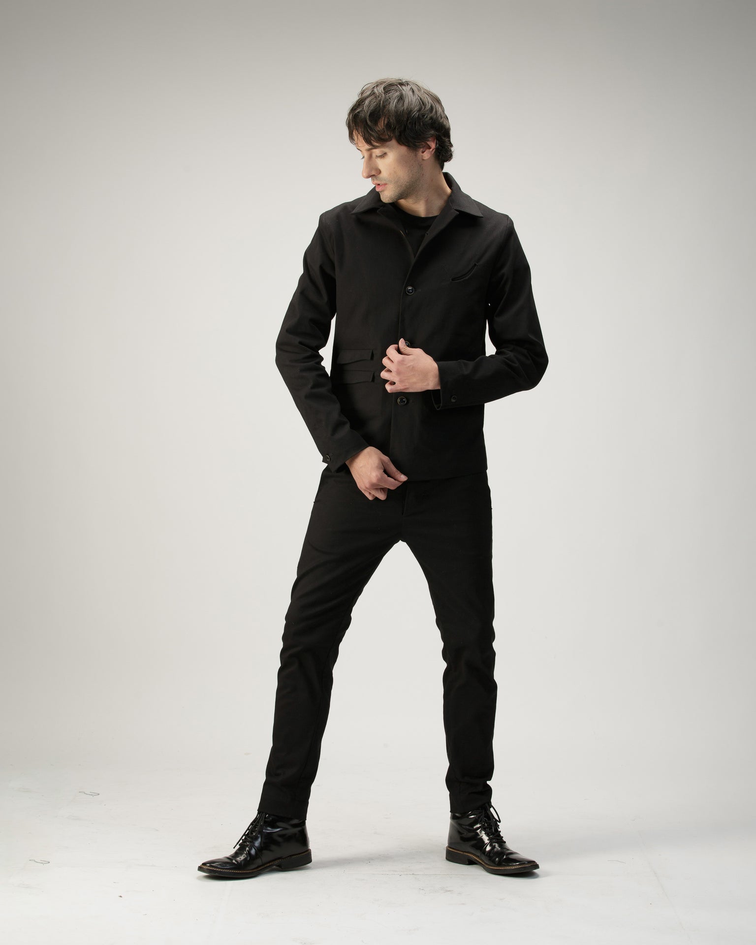 FIVE POCKET STRUCTURED JACKET IN COTTON