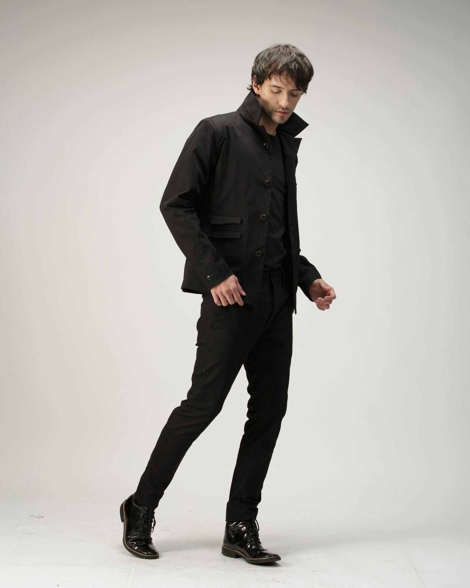 FIVE POCKET STRUCTURED JACKET IN COTTON