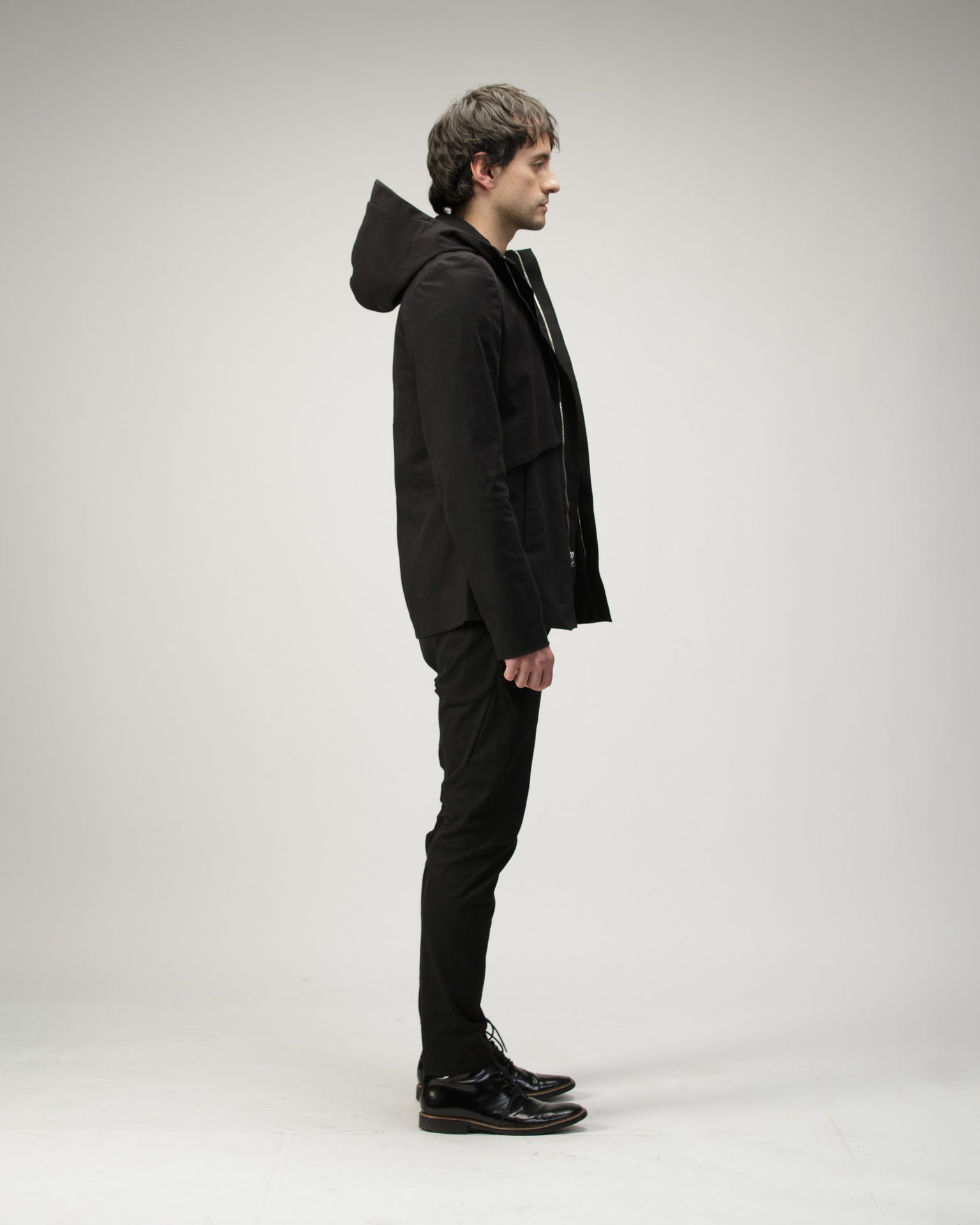 DIAPHRAGM HOODED JACKET IN COTTON