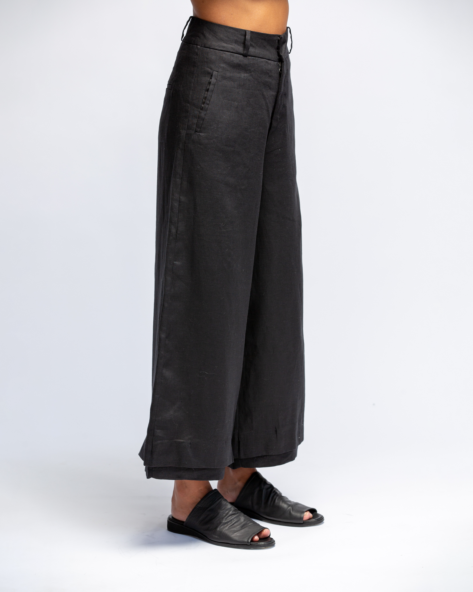 WIDE PLUS COTTON PANTS